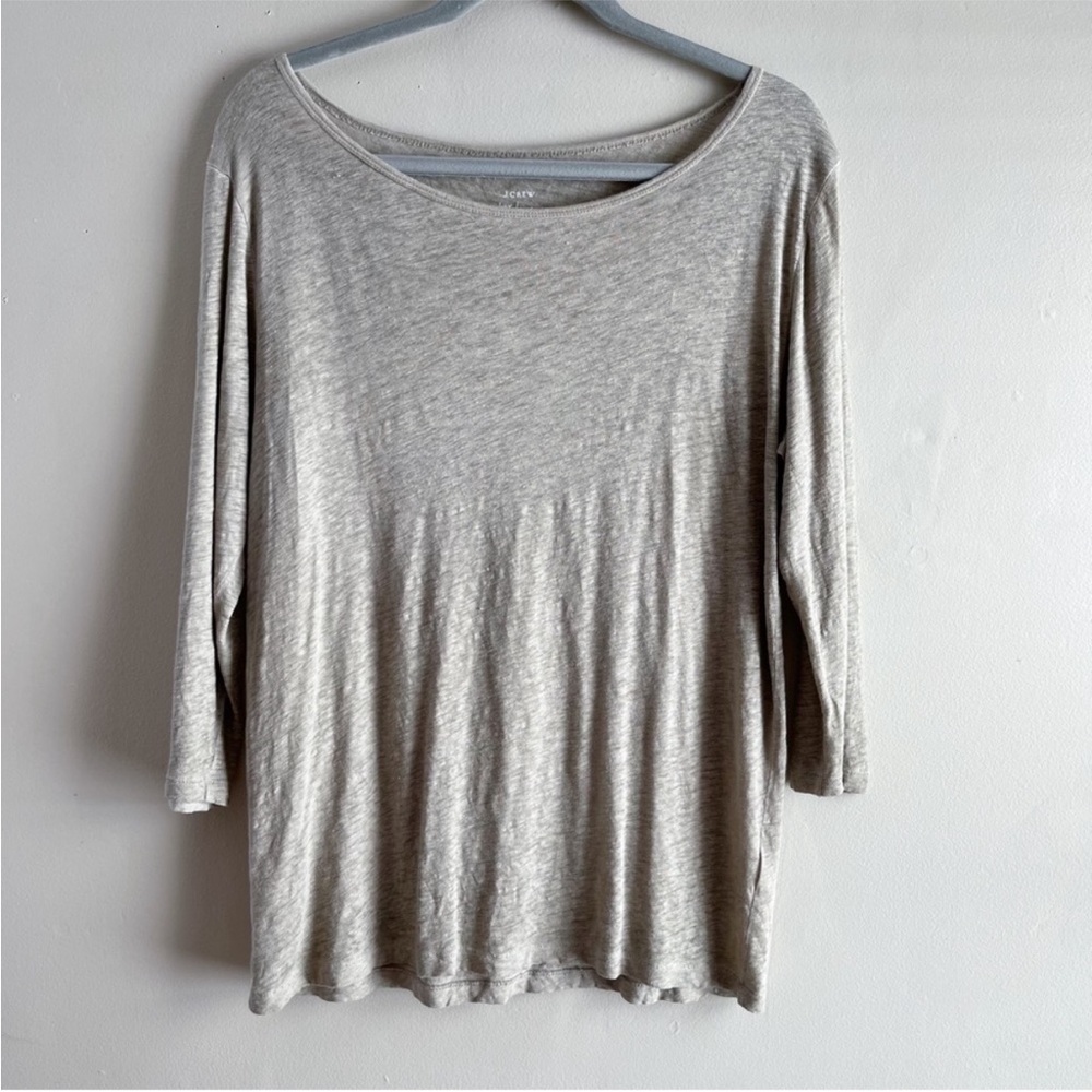 J. Crew 100% Linen Top in Oatmeal Size Medium